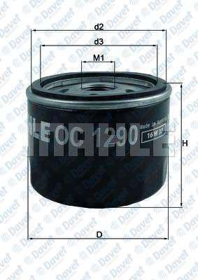 MAHLE OC1290 Yag Filtresi Cr-V Iv Civic Ix 1.6 13- R18z4